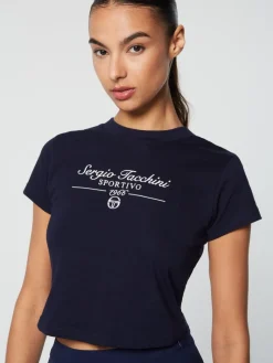 Clearance Nicola Graphic T-Shirt- Maritime Blue View All