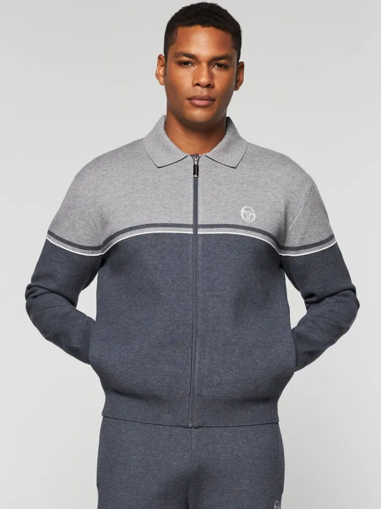 Discount Nostra Track Jacket- Dark Grey/ Melange Knitwear