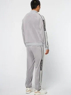 Clearance Pereto Velour Track Jacket- Sleet Jackets