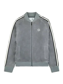 New Pereto Velour Track Jacket- Sleet Velour