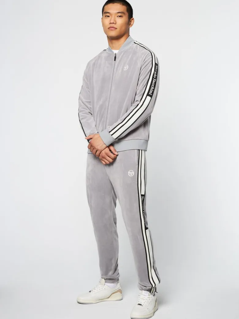 Online Pereto Velour Track Jacket- Sleet Tracksuits
