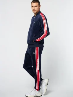 Sale Pereto Velour Track Jacket- Maritime Blue Tracksuits