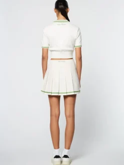 Discount Perla Knit Cropped Polo- Gardenia Tops And Sports Bras