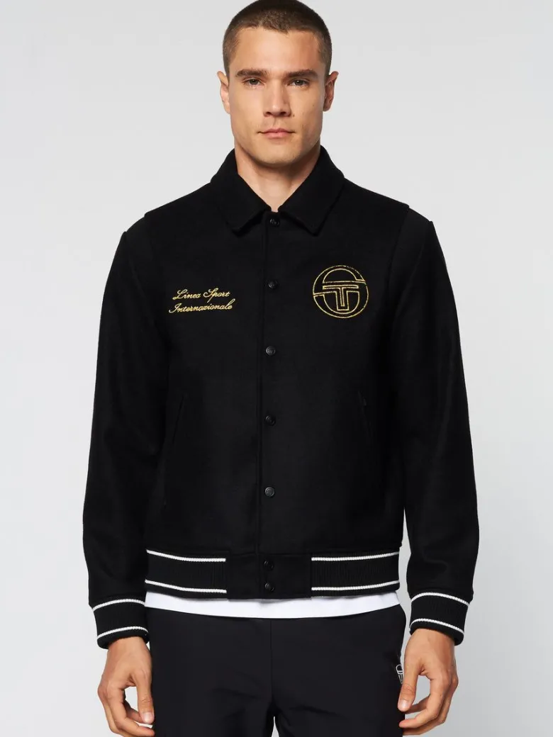 Discount Prep Wool Varsity Jacket- Black View All