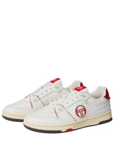 Fashion Prime Shot Da Sneaker- Antique White/ Almond Oil/ Adrenaline Red Shoes