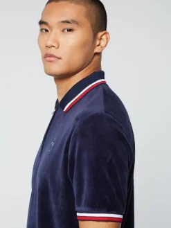 Sale Primo Velour Polo- Maritime Blue Polos