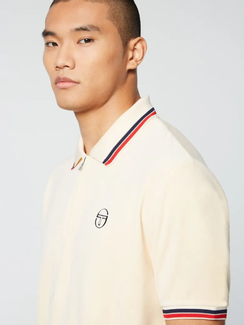 Fashion Primo Velour Polo- Pearl Ivory Velour