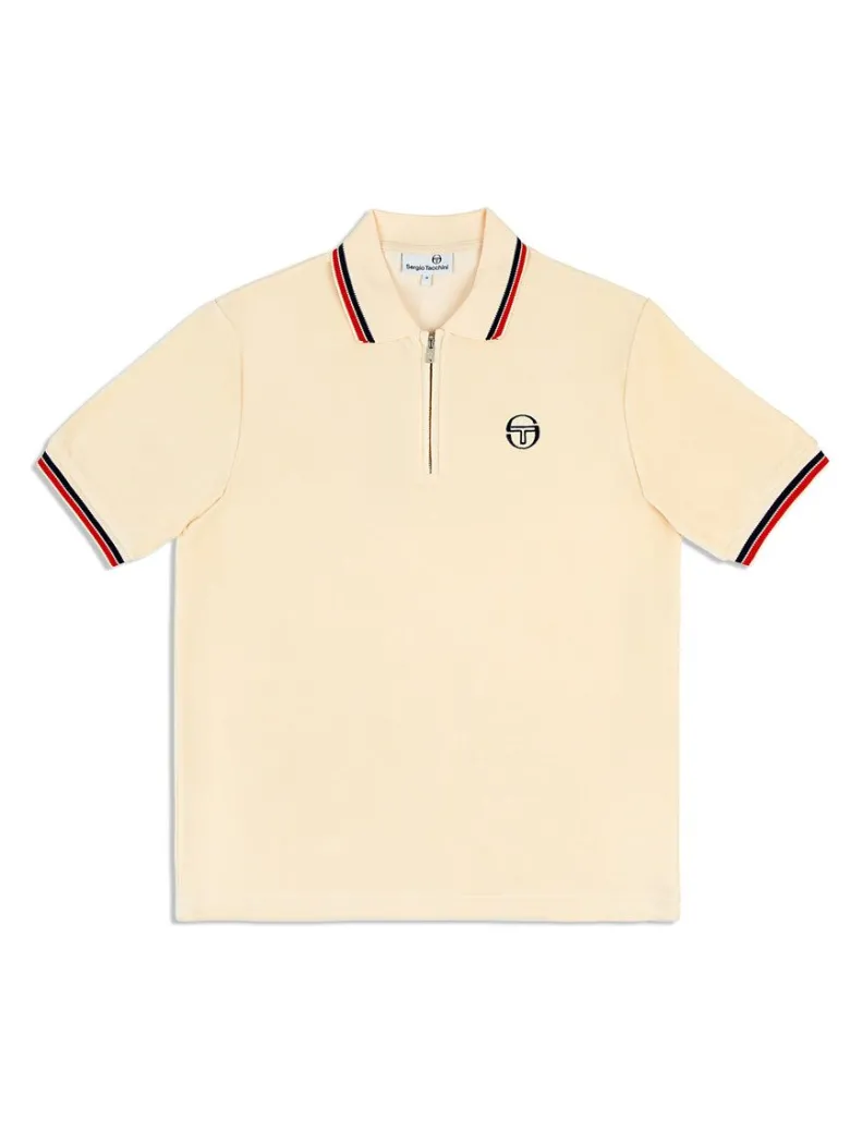 Hot Primo Velour Polo- Pearl Ivory View All