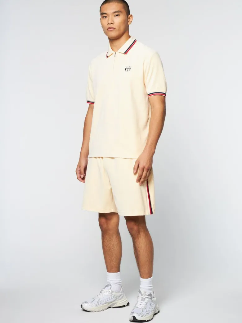 Hot Primo Velour Polo- Pearl Ivory View All