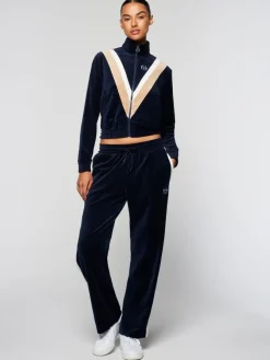 Best Rosa Velour Track Pant- Maritime Blue View All