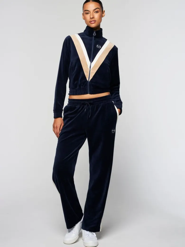 Best Rosa Velour Track Pant- Maritime Blue View All