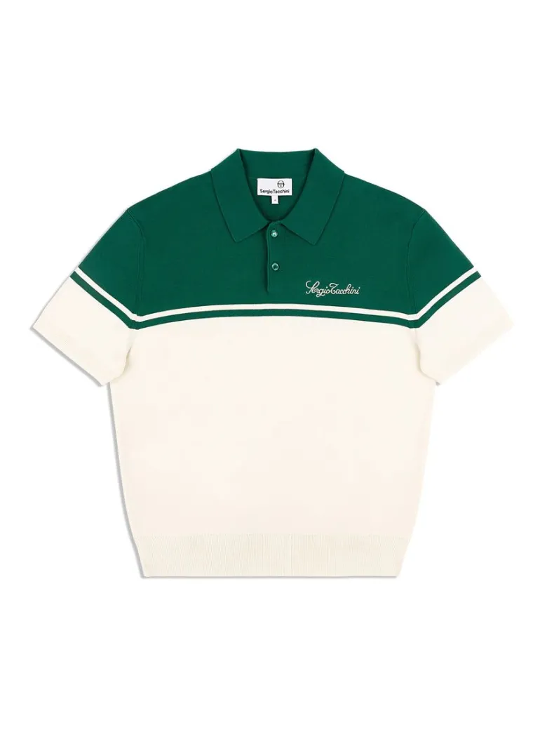 Fashion Roselli Knit Polo- Evergreen Knitwear