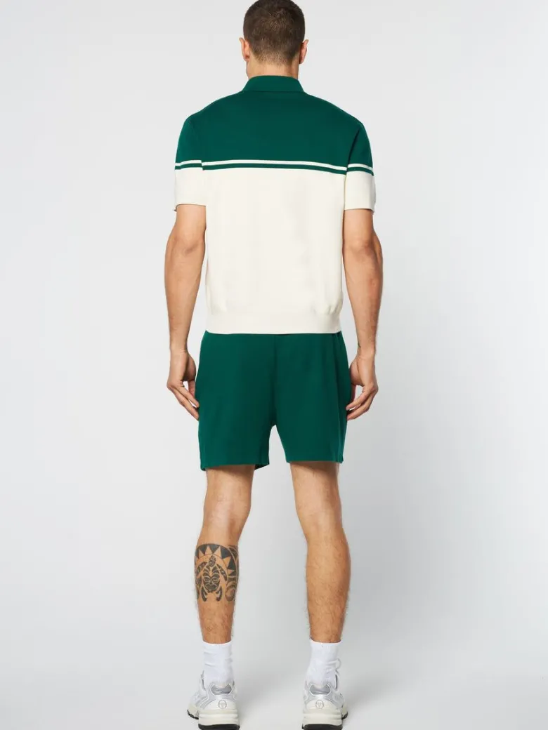 Fashion Roselli Knit Polo- Evergreen Knitwear