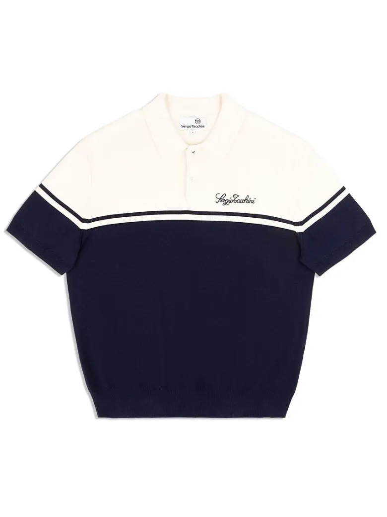 New Roselli Knit Polo- Gardenia Polos