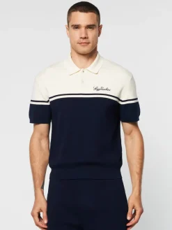 New Roselli Knit Polo- Gardenia Polos