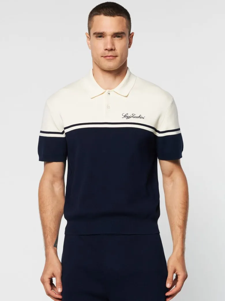 New Roselli Knit Polo- Gardenia Polos