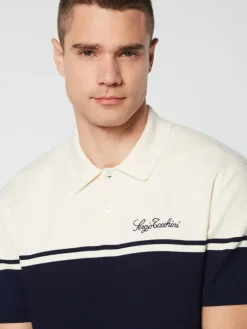 New Roselli Knit Polo- Gardenia Polos