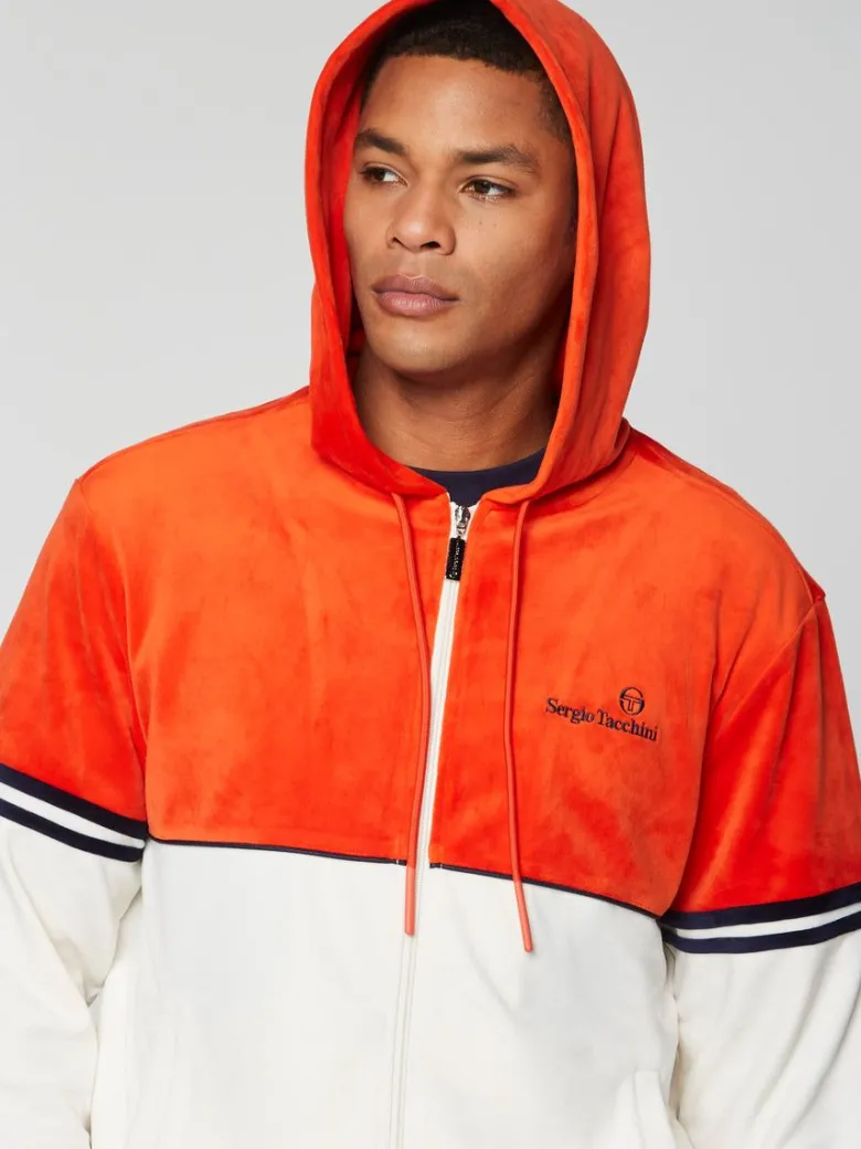 Hot Scopeto Full-Zip Velour Hoodie- Poinciana/ Gardenia Velour