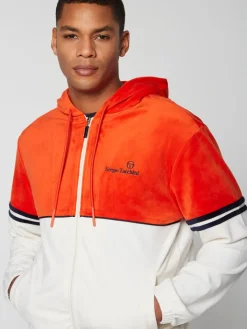 Hot Scopeto Full-Zip Velour Hoodie- Poinciana/ Gardenia Velour