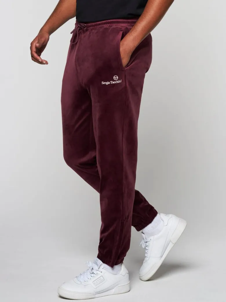 Fashion Scopeto Velour Pant-Black Beauty/ Mauve Wine Velour
