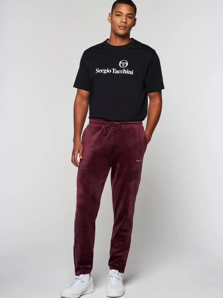 Fashion Scopeto Velour Pant-Black Beauty/ Mauve Wine Velour