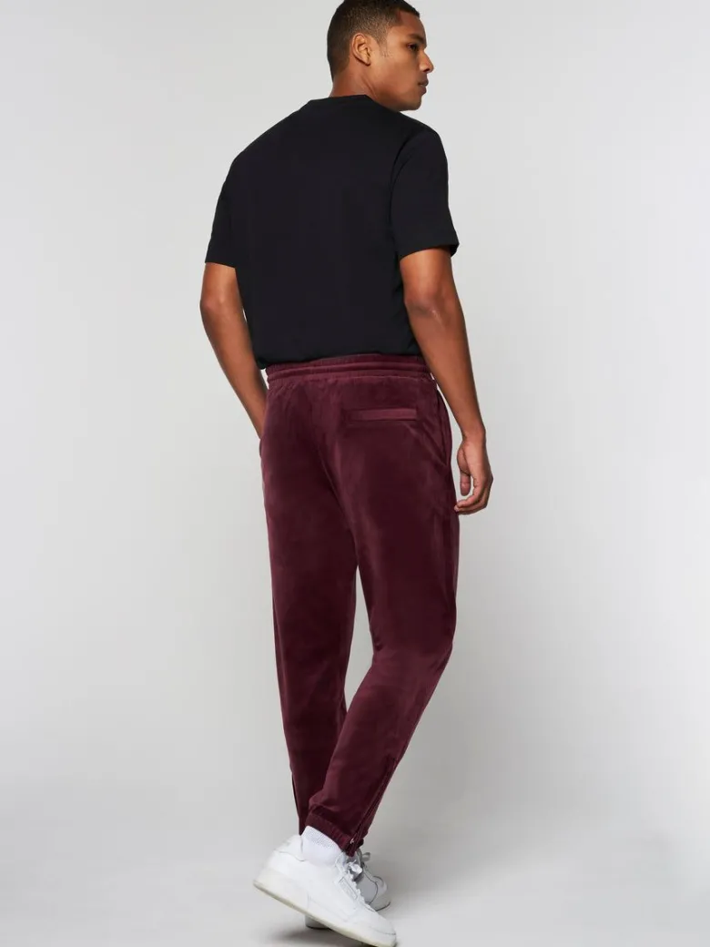 Fashion Scopeto Velour Pant-Black Beauty/ Mauve Wine Velour