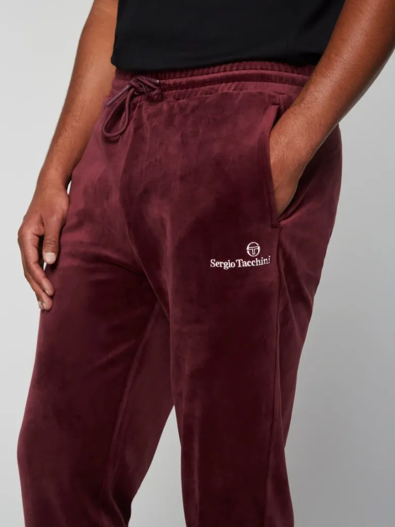 Fashion Scopeto Velour Pant-Black Beauty/ Mauve Wine Velour