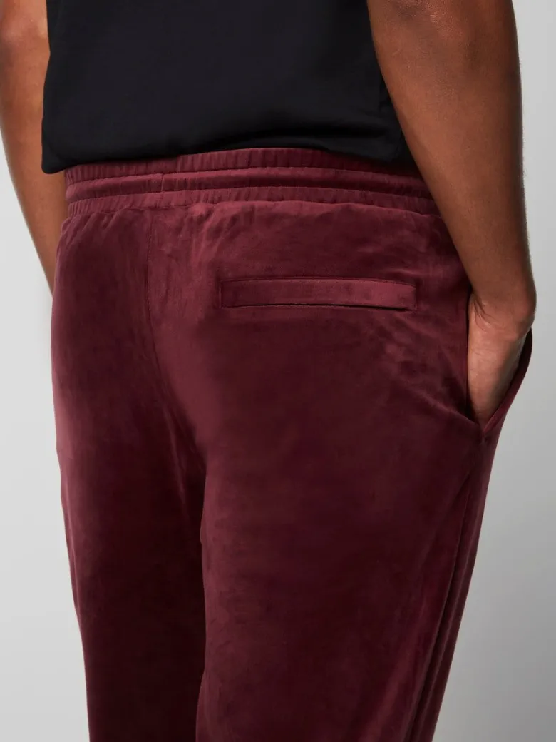 Fashion Scopeto Velour Pant-Black Beauty/ Mauve Wine Velour