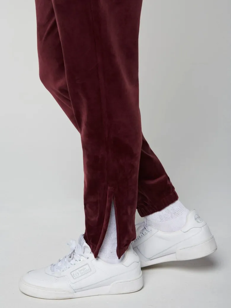 Fashion Scopeto Velour Pant-Black Beauty/ Mauve Wine Velour