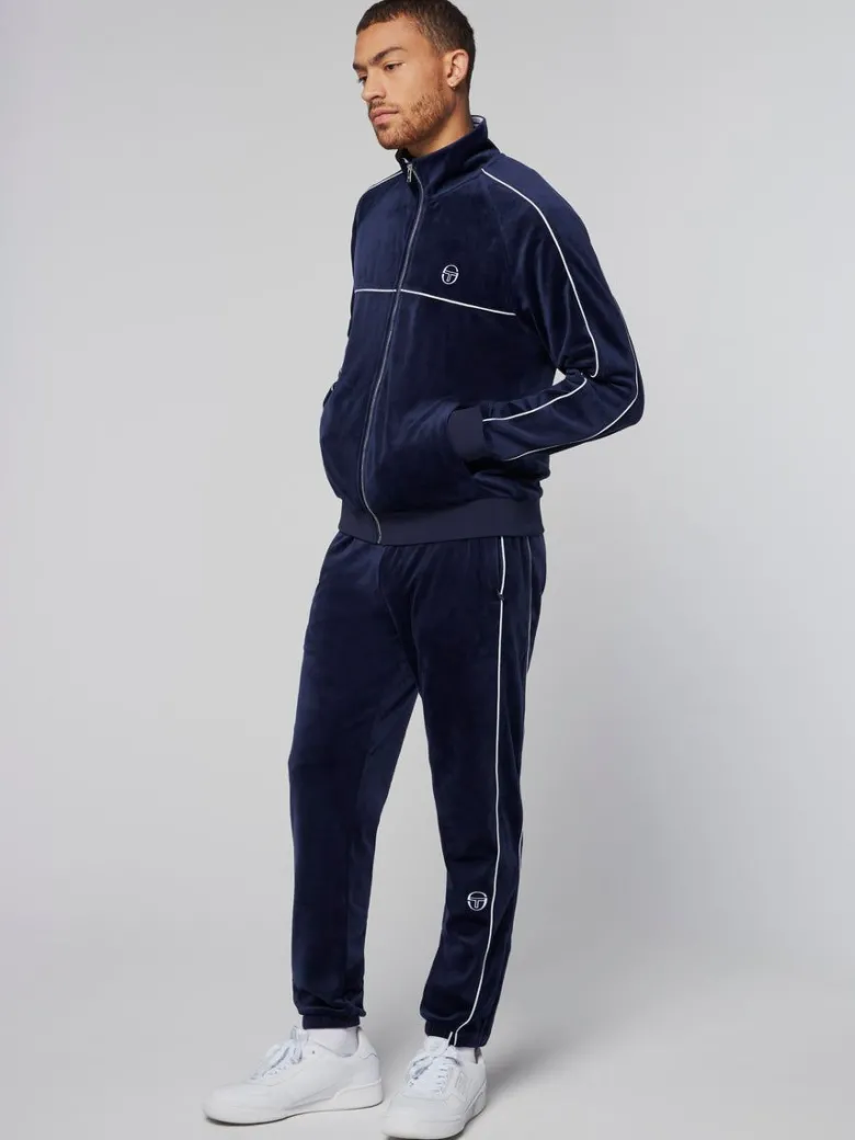Best Sovana Velour Track Jacket- Maritime Blue Velour
