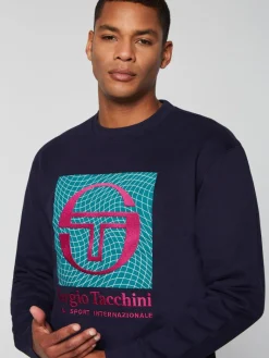Online Warp Crewneck- Maritime Blue Sweatshirts And Hoodies
