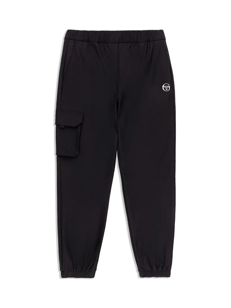 Fashion Woven Cargo Jogger Pants- Black View All