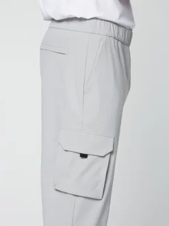 Sale Woven Cargo Jogger Pants- Heather Grey Nylon