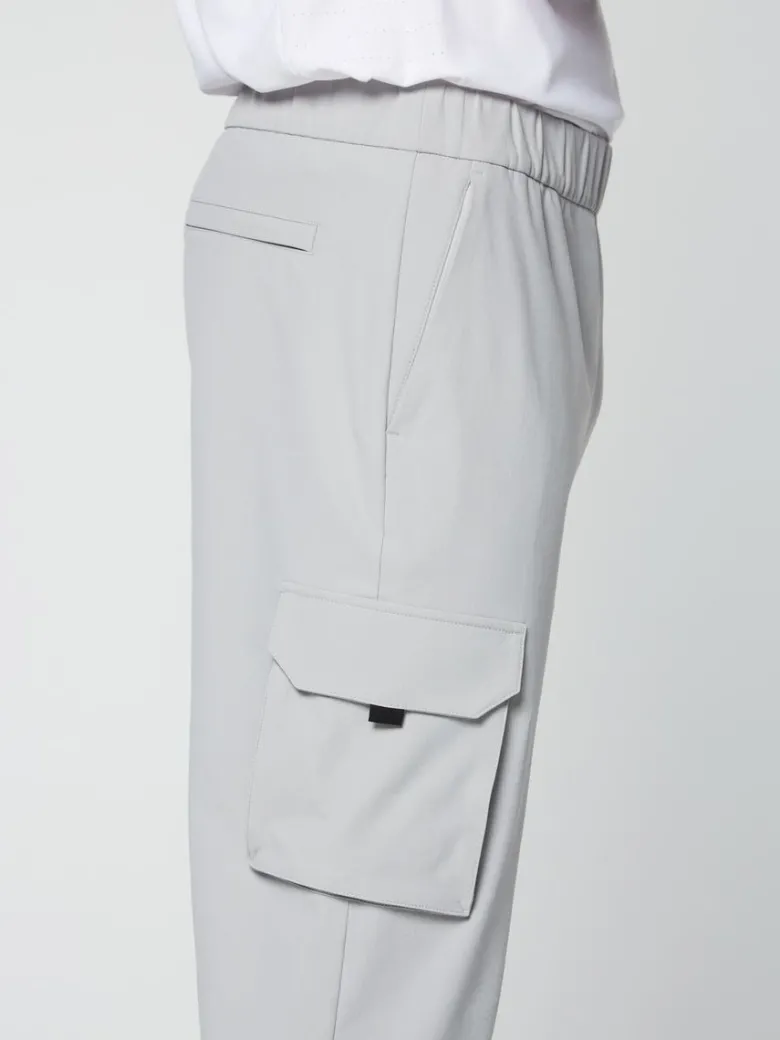 Fashion Woven Cargo Jogger Pants- Heather Grey View All